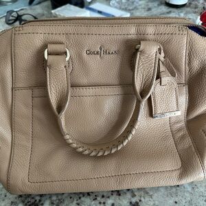 Cole Haan Beige Leather Satchel